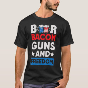 Camiseta Beer Bacon e Liberdade 4 de julho