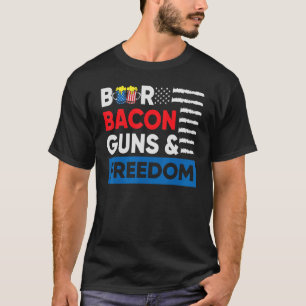 Camiseta Beer Bacon Guns E Liberdade 4 De Julho