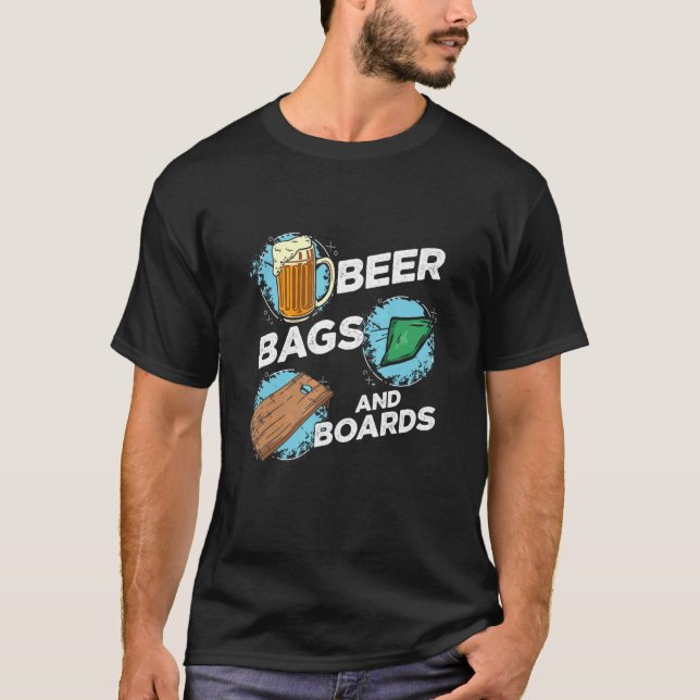 Camiseta Beer Bags And Boards Bean Bags Toss Cornhole (Frente)