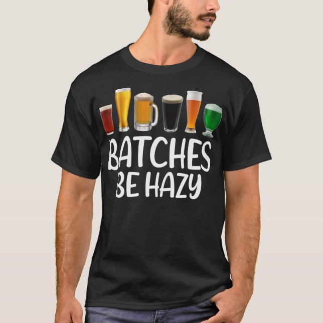 Camiseta Beer Batts Seja Hazy Funny Home Artesanato Cerveja (Frente)