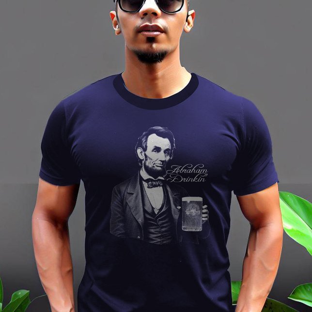 Camiseta Beer Bebendo Abe Lincoln, presidente do partido am (Criador carregado)