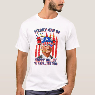 Camiseta Beer Bebendo Biden Confusa Feliz 4 De Vocês Sabem