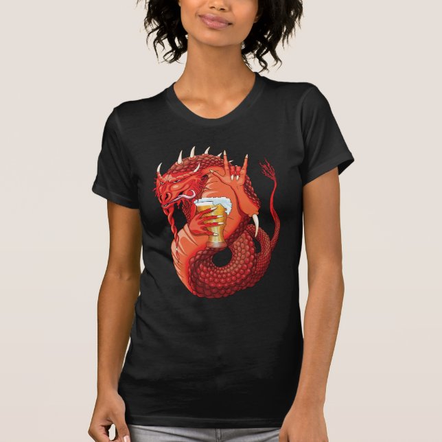 Camiseta Beer Bebendo Dragon Women (Frente)