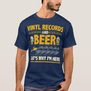 Camiseta Beer Bebendo Funny Vinyl Records