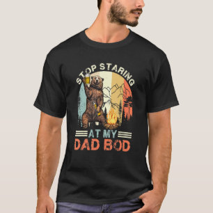 Camiseta Beer Bebida Com Urso pai - Pare De Olhar Para O Me
