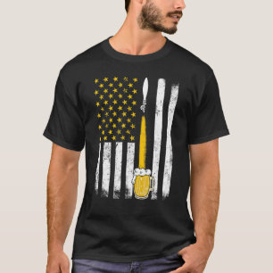 Camiseta Beer Beer American Flag 365 Artesanato EUA