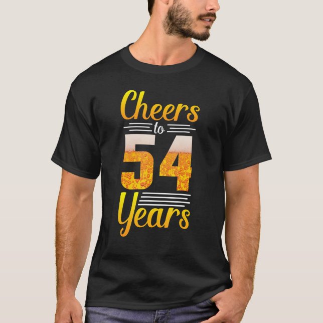 Camiseta Beer Beer Beer Meu Aniversário Se Anima Com 54 Ano (Frente)