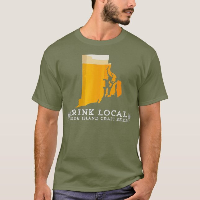 Camiseta Beer Beer Island T shirt Rhode Island, bom Artesan (Frente)