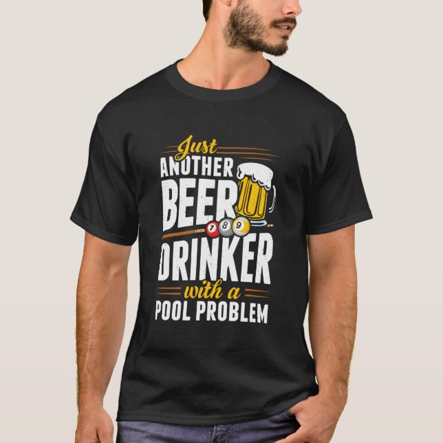 Camiseta Beer Beer Snooker Com Reprodutor De Piscina Com Pr (Frente)