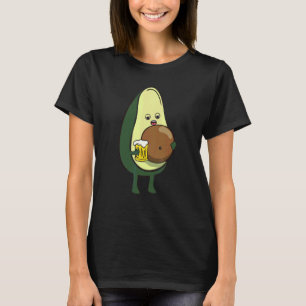 Camiseta Beer Belly Avocado Para Homens Mulheres Guacamole 