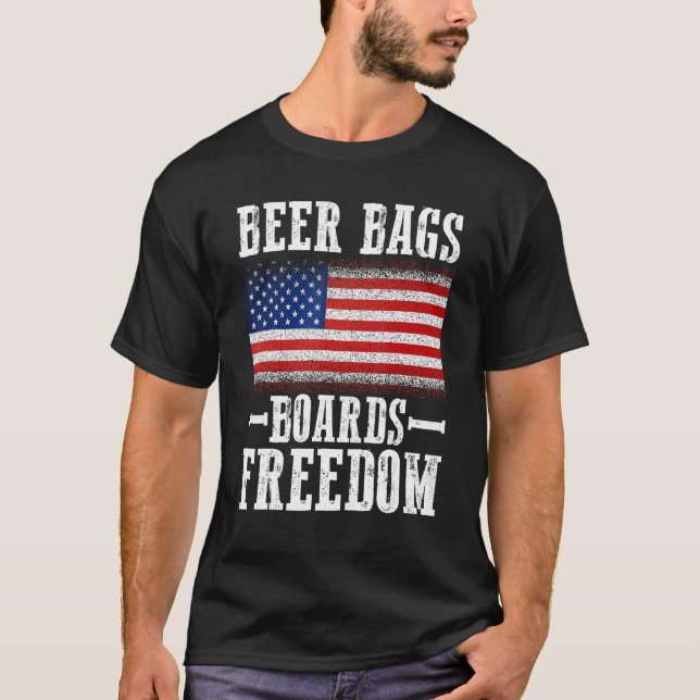 Camiseta Beer Bolsas Conselhos Freedom Cornhole (Frente)