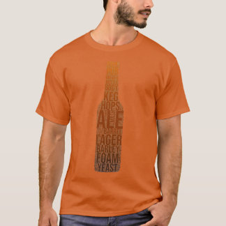 Camiseta Beer Bottle Word Art T