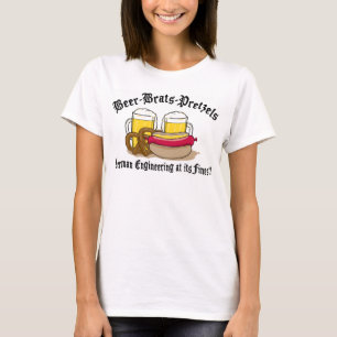 Camiseta Beer Brats Pretzels Alemão