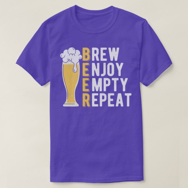 Camiseta Beer Brew Aproveite a classificação de Repetição d (Frente do Design)
