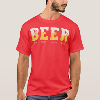 Camiseta Beer Brew Aproveite o Bebendo de Cerveja de Artesa