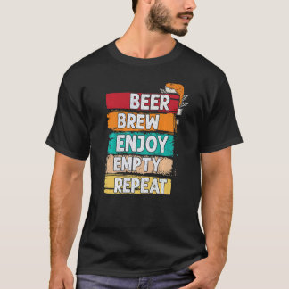 Camiseta Beer Brew Enjoy Empty Repeat