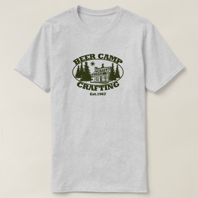 Camiseta Beer Camp Crafting Est.1967 (Frente do Design)