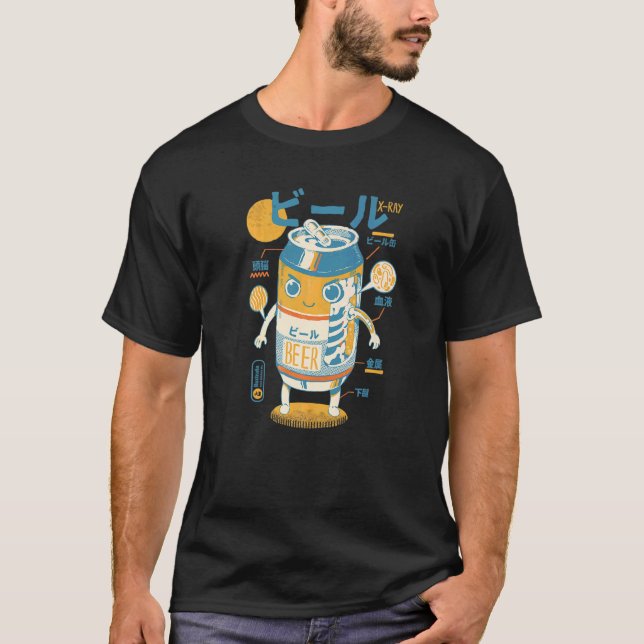 Camiseta Beer Can X Ray Sci fi Japanese Beer Anatomy  Drink (Frente)