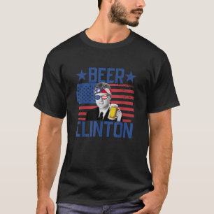 Camiseta Beer Clinton 4 De Julho Bebendo Presidente Bill C