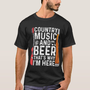 Camiseta Beer Country Music e Beer É Por Isso Que Estou Aqu