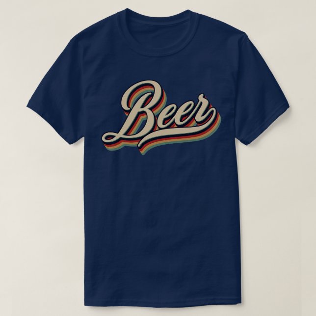 Camiseta Beer Da Vintagem Retroativa (Frente do Design)