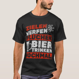 Camiseta Beer Darts Alvo Jogar Maldição Beber Novamente