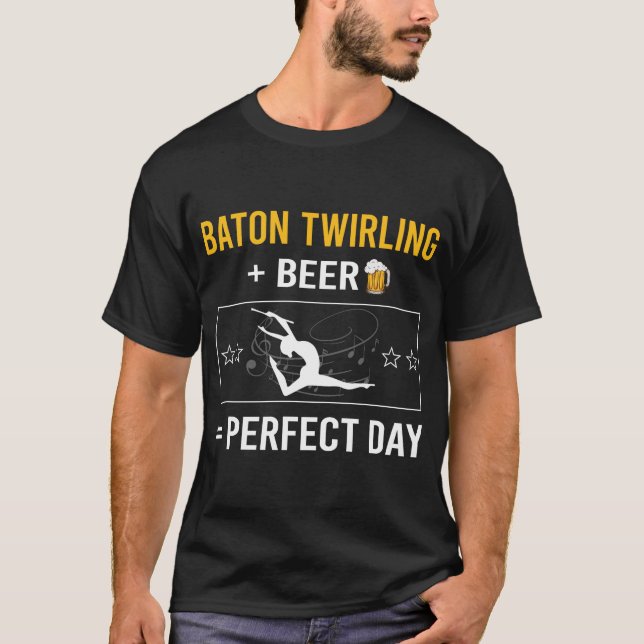 Camiseta Beer Day Baton Twirl Twirler (Frente)