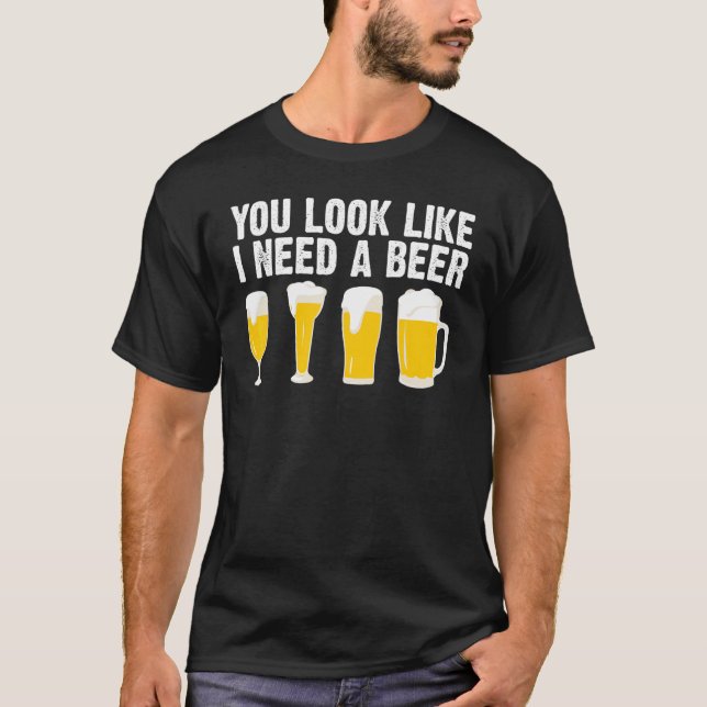 Camiseta Beer Designs For Men Women Cerveza Drinkers Alcoho (Frente)