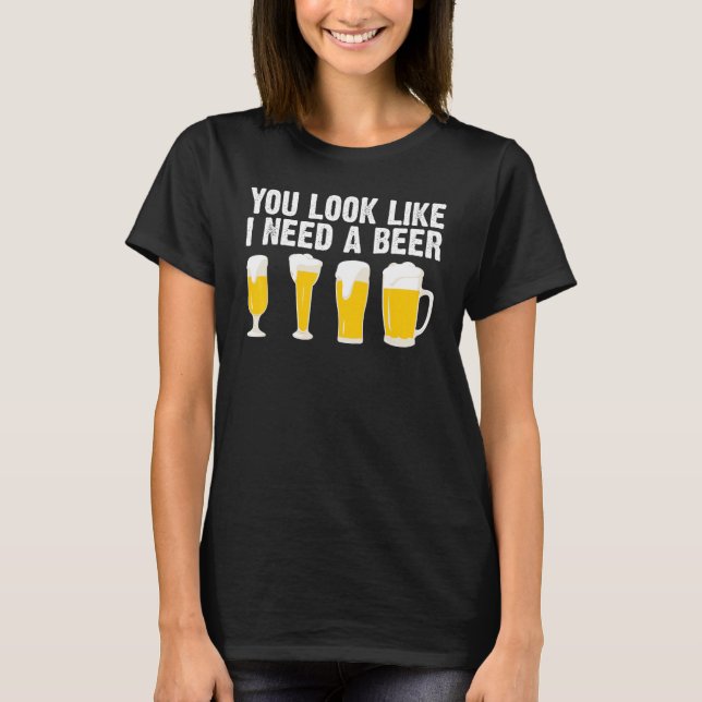 Camiseta Beer Designs For Men Women Cerveza Drinkers Alcoho (Frente)