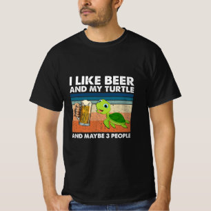 Camiseta Beer Drinker I Like Beer And My Turtle Birthday