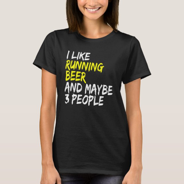 Camiseta Beer drinker I like Beer & Running Laufen Runner (Frente)