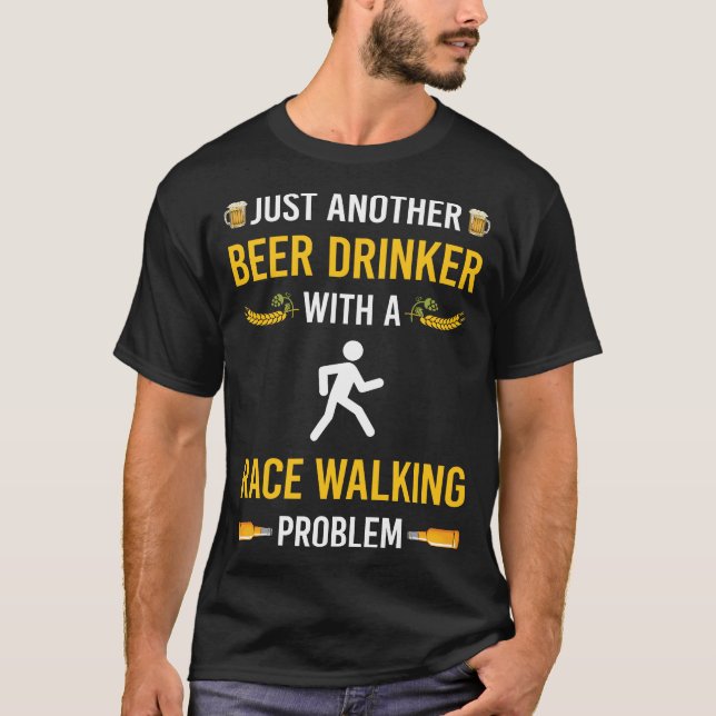 Camiseta Beer Drinker Race Caminhando (Frente)