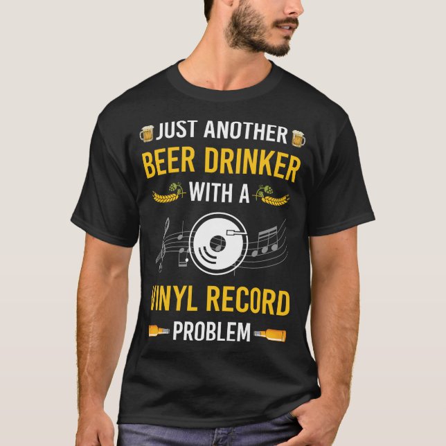 Camiseta Beer Drinker Vinyl Record (Frente)