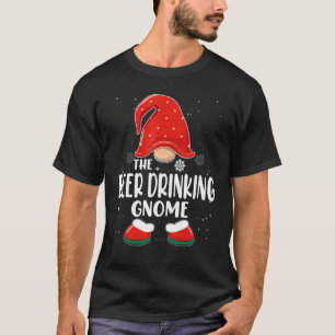 Camiseta Beer Drinking Gnome Buffalo Plaid Matching Family