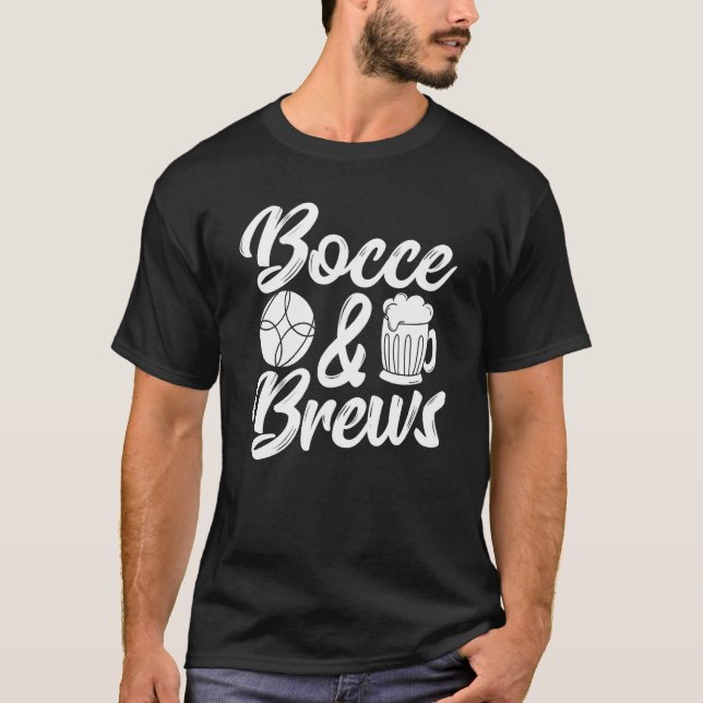 Camiseta Beer Drinking Italian Bowling Game Beer Drinker Bo (Frente)