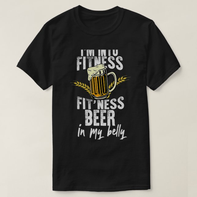 Camiseta Beer Engraçado, eu bebo cerveja de malhação malhaç (Frente do Design)