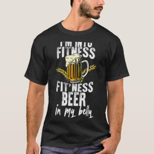Camiseta Beer Engraçado, eu bebo cerveja de malhação malhaç