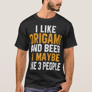 Camiseta Beer Engraçado Eu Gosto De Origami E De Papel De F