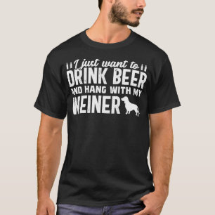 Camiseta Beer Engraçado Weiner Daschund Dog Pais Pais