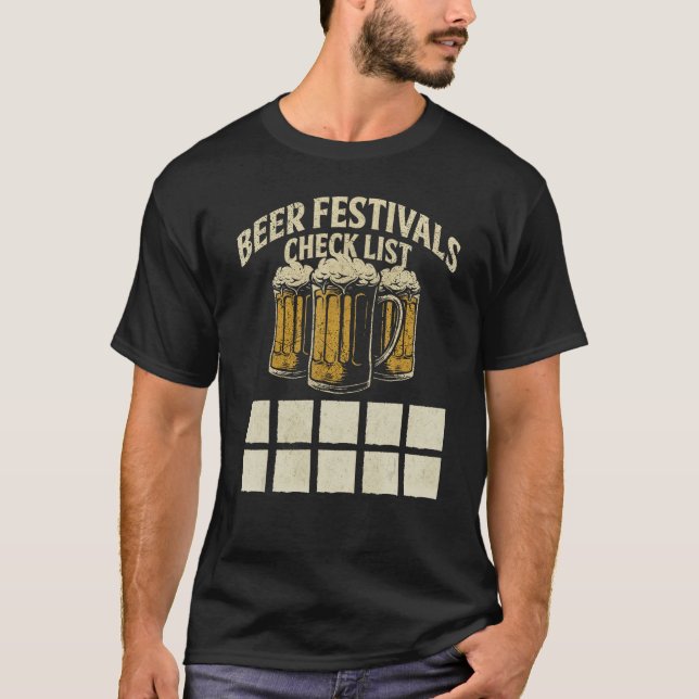 Camiseta Beer Festival Pub  Enthusiast Drinking Party Check (Frente)