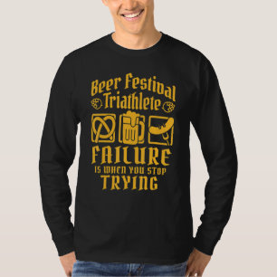 Camiseta Beer Festival Triathlete Pretzels Beer E Brat