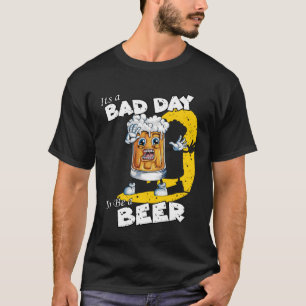Camiseta Beer Glass Beer Drinker Day É um mau da