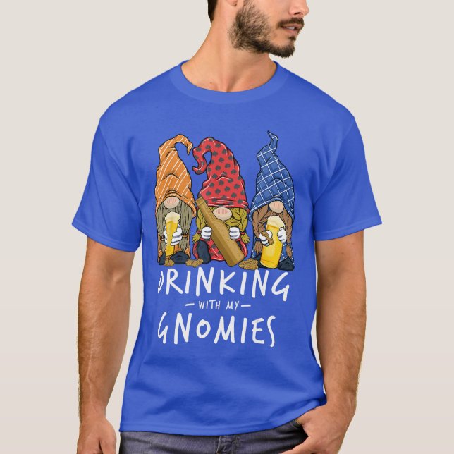 Camiseta Beer Gnomes Drinking with My Gnomies Beer Drinking (Frente)
