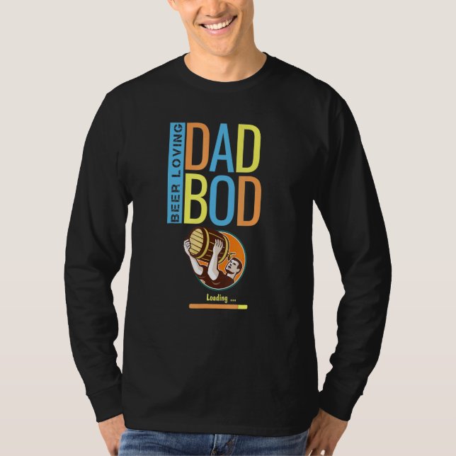Camiseta Beer Loving Pai Bod Para O Pai Do Pai Pop Papá (Frente)