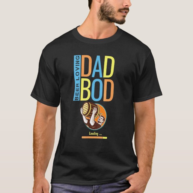 Camiseta Beer Loving Pai Bod Para O Pai Do Pai Pop Papá (Frente)