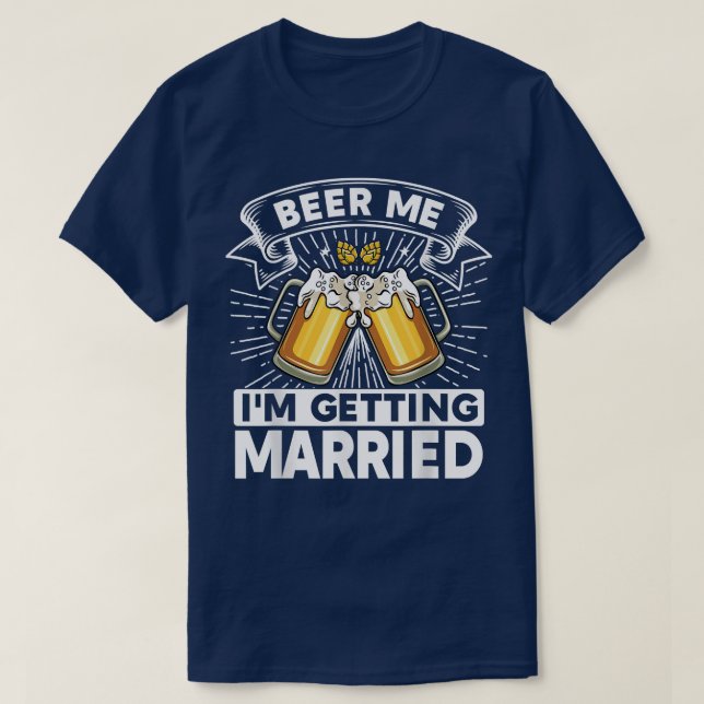 Camiseta Beer Me Casarei com o Solteiro P (Frente do Design)