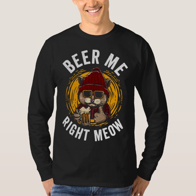 Camiseta Beer Me Right Meow (Frente)