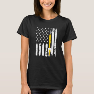 Camiseta Beer Mug in US Flag para Cervejas