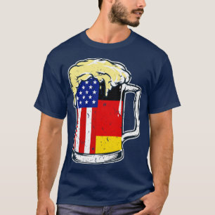 Camiseta Beer Mug Orgulhosa Bandeira Alemã-Americana