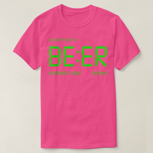 Camiseta BEER O'Clock  Digital Funny pub bar drink joke pun (Frente do Design)